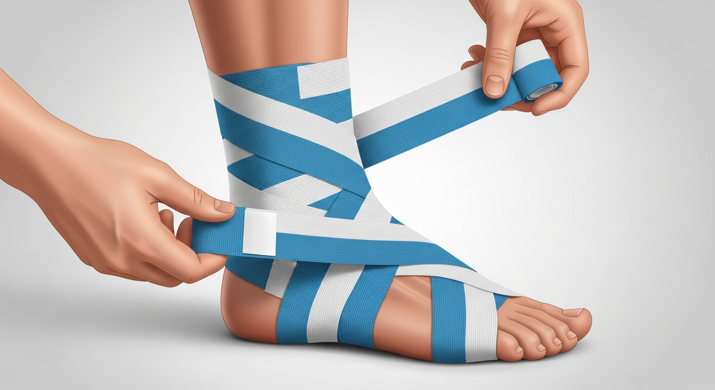 Strapping de cheville : technique et efficacité
